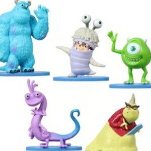 8 PC Disney Pixar Monsters, Inc Minifigures cake topper toys movie mini collect